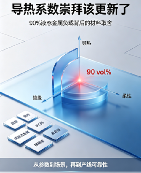 液态金属干到90%负载了,你的TIM还在看导热系数选?6大方案一张表算清谁能打