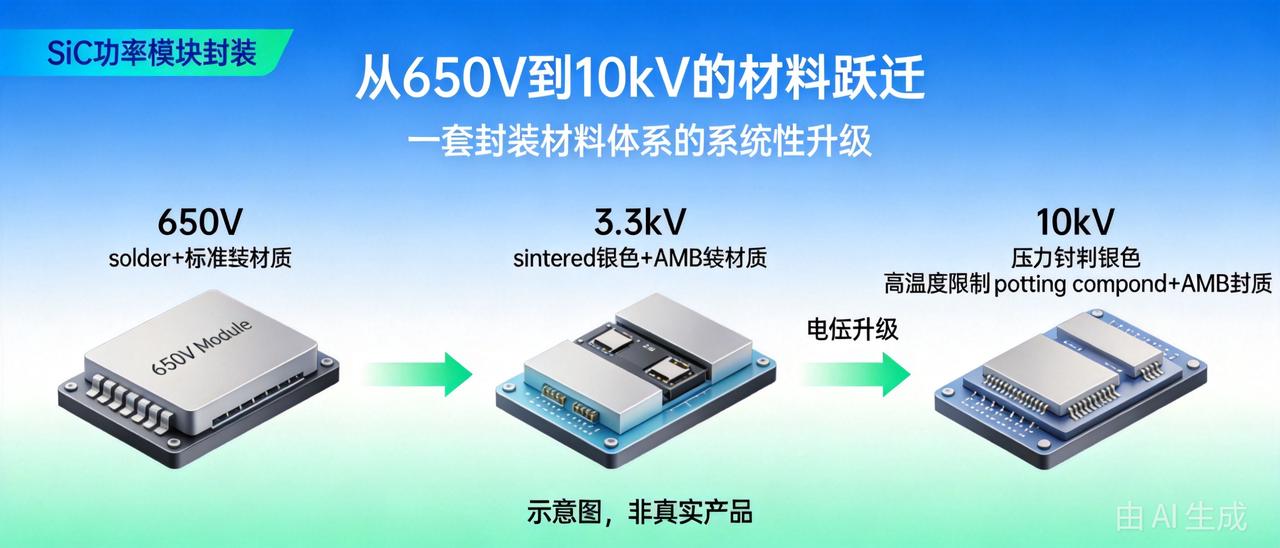 650V到10kV，SiC功率模块封装材料的系统性跃迁